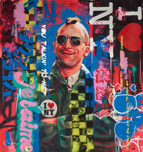 Travis Bickle II by Zinsky - Original Painting on Stretched Canvas
